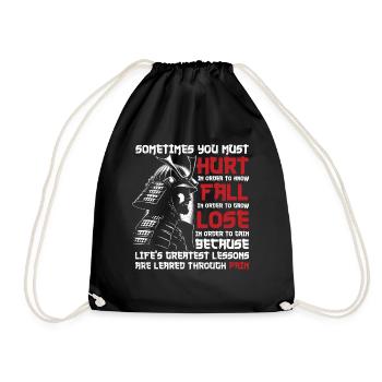 Samurai - Drawstring Bag - black - Front