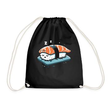 Sushi Food Japan Nigiri Gift - Drawstring Bag - black - Front