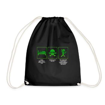 Zombie Zombie-Jäger Zombieapokalypse Geschenk - Turnbeutel - Schwarz - Vorne