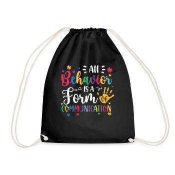 Autism - Drawstring Bag - black - Front