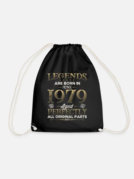 Legende Juni 1979 Jahrgang 1979 Geburtstag 1979 - Turnbeutel - Schwarz