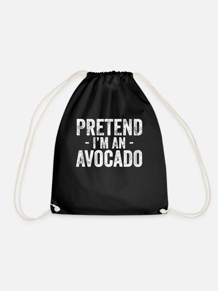 Avocado - Turnbeutel - Schwarz