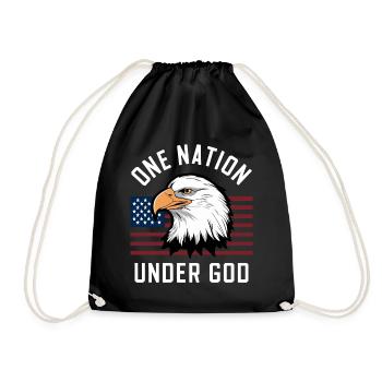 Amérique États-Unis Dire Une Nation sous Dieu 4 juillet - Sac de sport léger - noir - Devant