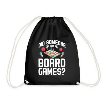 Board Game Board Games Game Night Games Gift - Drawstring Bag - black - Front