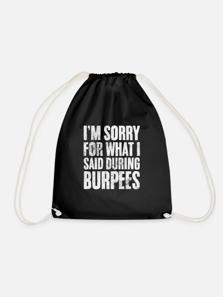 Burpees - Turnbeutel - Schwarz