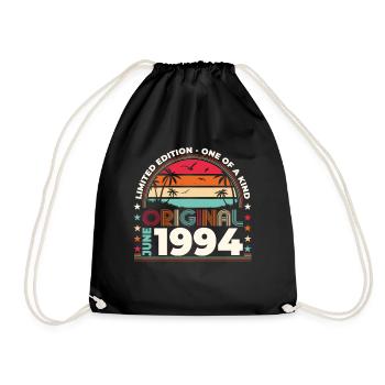 Original juin 1994 Né en 1994 30e anniversaire 94 - Sac de sport léger - noir - Devant