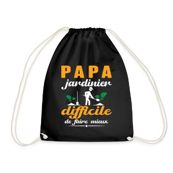 Dad Gardener Gift Hard To Do Better - Drawstring Bag - black - Front