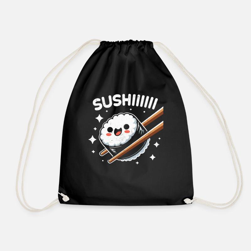 Sushi - Turnbeutel - Schwarz