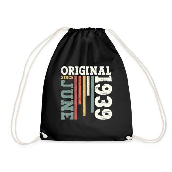 Legend June 1939 Born 1939 Birthday 1939 - Drawstring Bag - black - Front