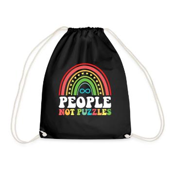 Journée de sensibilisation à l’autisme Cadeau autiste - Sac de sport léger - noir - Devant