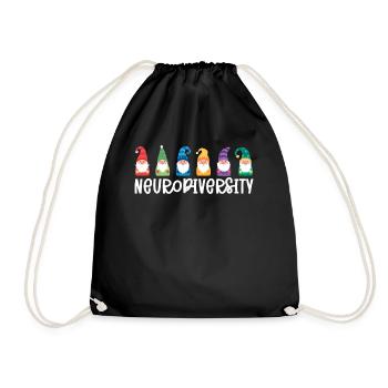 Autism Awareness Day Autistic Gift - Drawstring Bag - black - Front