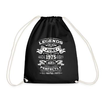 50e anniversaire Original juin 1975 Né en 1975 - Sac de sport léger - noir - Devant