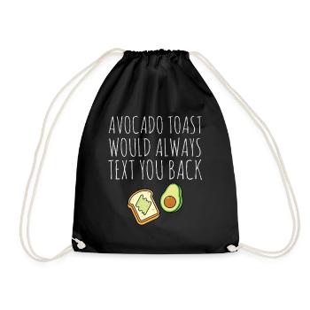 Avocado Guacamole Vegan Geschenk - Turnbeutel - Schwarz - Vorne