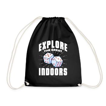 Board Game Board Games Game Night Games Gift - Drawstring Bag - black - Front