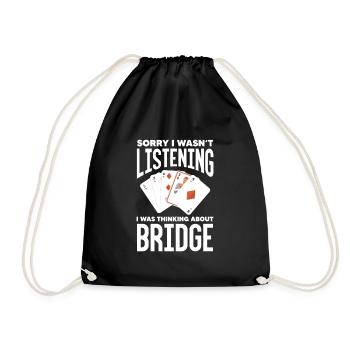 Bridge - Drawstring Bag - black - Front