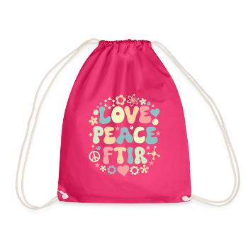 FTIR Love Fourier Spectroscopy Retro Vintage - Drawstring Bag - fuchsia - Front