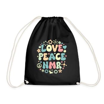 Nuclear Magnetic Resonance Spectroscopy Love Retro - Drawstring Bag - black - Front
