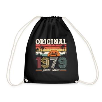45th Birthday Original 1979 Vintage 1979 - Drawstring Bag - black - Front