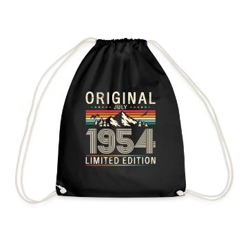 70e anniversaire Original juillet 1954 Né en 1954 - Sac de sport léger - noir - Devant