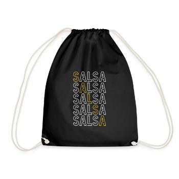 Salsa Danse Cuba Danse Latino Cours de Danse Cadeau - Sac de sport léger - noir - Devant