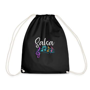Salsa Danse Cuba Danse Latino Cours Cadeau - Sac de sport léger - noir - Devant