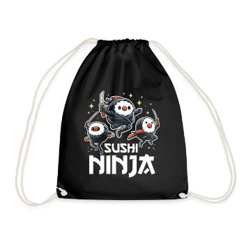 Sushi Food Japan Nigiri Gift - Drawstring Bag - black - Front