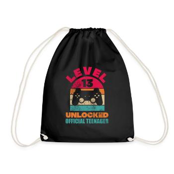 Teenager - Drawstring Bag - black - Front