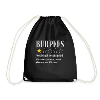 Burpees - Sac de sport léger - noir - Devant