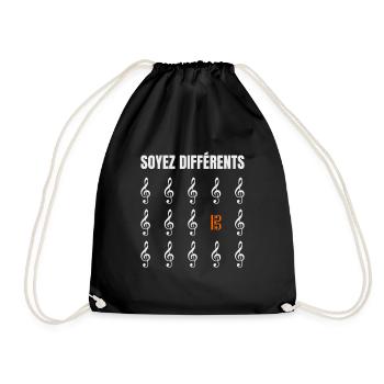 Alto Clef d'ut Musiciens Soyez Différents - Drawstring Bag - black - Front