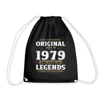 45th Birthday Original 1979 Vintage 1979 - Drawstring Bag - black - Front