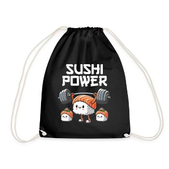 Sushi Food Japan Nigiri Gift - Drawstring Bag - black - Front