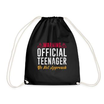 Teenager - Drawstring Bag - black - Front