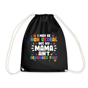 Autism Awareness Day Autistic Gift - Drawstring Bag - black - Front
