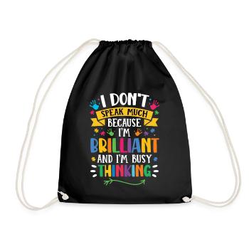 Autism Awareness Day Autistic Gift - Drawstring Bag - black - Front