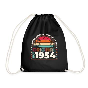 70e anniversaire Original juillet 1954 Né en 1954 - Sac de sport léger - noir - Devant