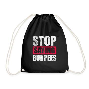 Burpees - Sac de sport léger - noir - Devant