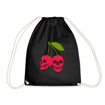 Cherry Cherry Tree Cherry Blossom Fruit Gift - Drawstring Bag - black - Front