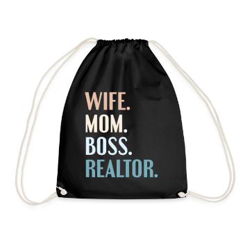 Agent immobilier Agent immobilier Cadeau d’agent immobilier - Sac de sport léger - noir - Devant