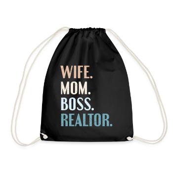 Agent immobilier - Sac de sport léger - noir - Devant