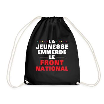 Fuck the National Front - Drawstring Bag - black - Front