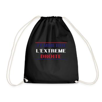 J'emmerde l'extreme droite - Sac de sport léger - noir - Devant