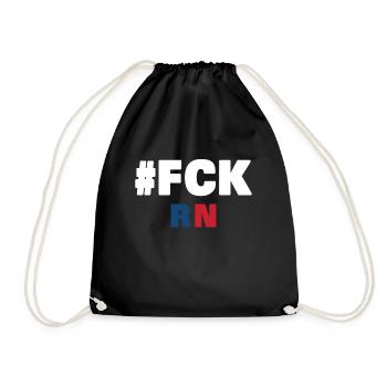 Fck rn - Drawstring Bag - black - Front