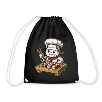 Sushi - Turnbeutel - Schwarz - Vorne