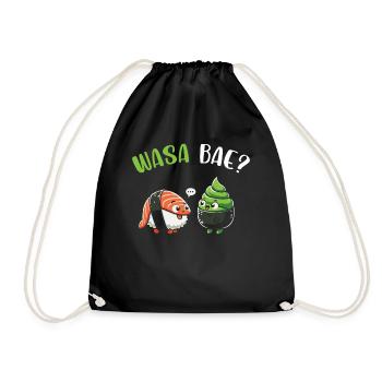 Sushi Food Japan Nigiri Gift - Drawstring Bag - black - Front