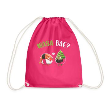 Sushi Essen Japan Nigiri Geschenk - Turnbeutel - Fuchsia - Vorne