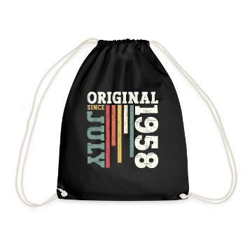 Original 1958 Vintage 1958 Birthday 1958 - Drawstring Bag - black - Front