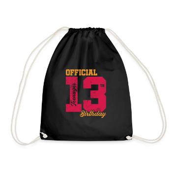 Teenager - Drawstring Bag - black - Front