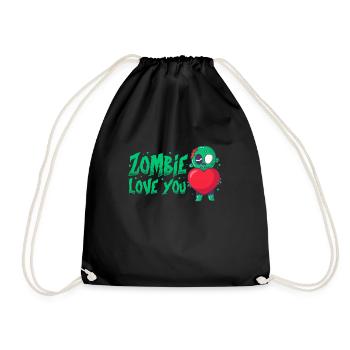Zombie Zombie-Jäger Zombieapokalypse Geschenk - Turnbeutel - Schwarz - Vorne