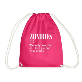 Zombie Zombie-Jäger Zombieapokalypse Geschenk - Turnbeutel - Fuchsia - Vorne