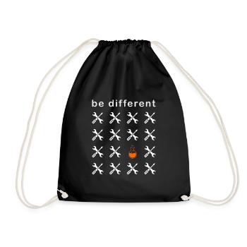 Chemist Chemistry Be Different Laboratory Flask - Drawstring Bag - black - Front